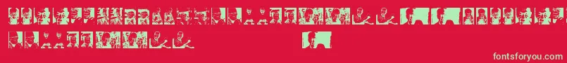 Toer Font – Green Fonts on Red Background