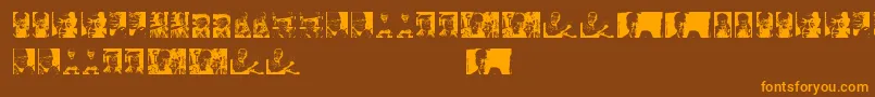 Toer Font – Orange Fonts on Brown Background