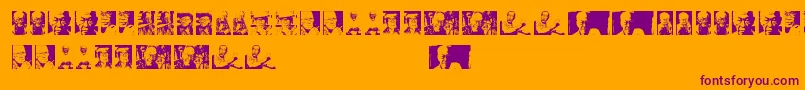 Toer Font – Purple Fonts on Orange Background