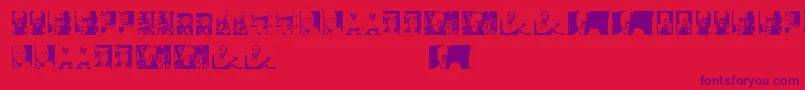 Toer Font – Purple Fonts on Red Background