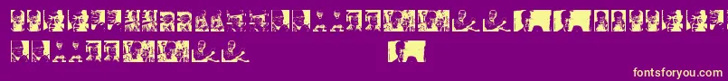 Toer Font – Yellow Fonts on Purple Background