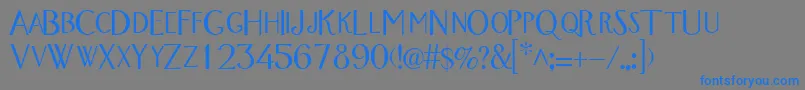 WandroscapssskRegular Font – Blue Fonts on Gray Background