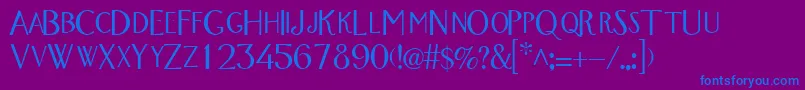 WandroscapssskRegular Font – Blue Fonts on Purple Background