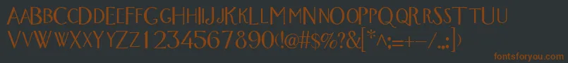 WandroscapssskRegular Font – Brown Fonts on Black Background