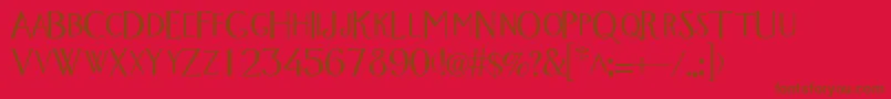 WandroscapssskRegular Font – Brown Fonts on Red Background