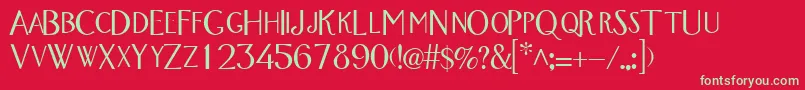 WandroscapssskRegular Font – Green Fonts on Red Background