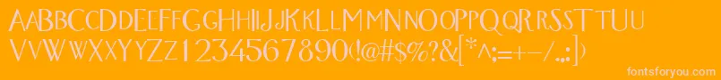 WandroscapssskRegular Font – Pink Fonts on Orange Background