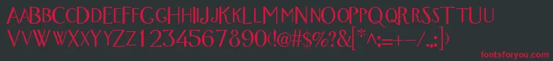 WandroscapssskRegular Font – Red Fonts on Black Background