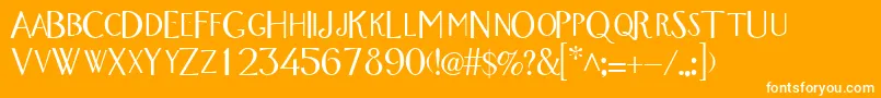 WandroscapssskRegular Font – White Fonts on Orange Background