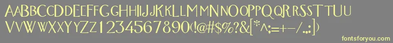 WandroscapssskRegular Font – Yellow Fonts on Gray Background