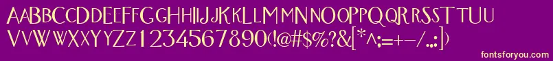 WandroscapssskRegular Font – Yellow Fonts on Purple Background