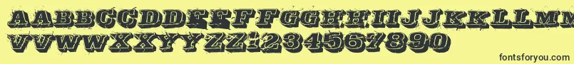 Depraved Font – Black Fonts on Yellow Background