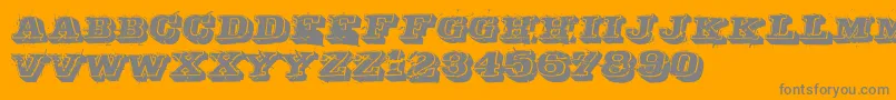 Depraved Font – Gray Fonts on Orange Background