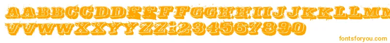 Depraved Font – Orange Fonts on White Background