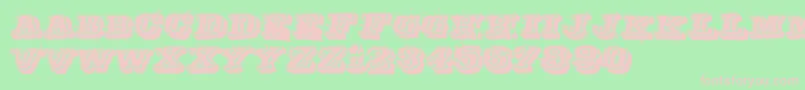 Шрифт Depraved – розовые шрифты на зелёном фоне