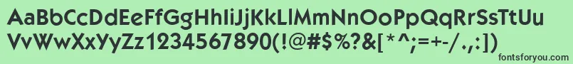 KoblenzDemi Font – Black Fonts on Green Background