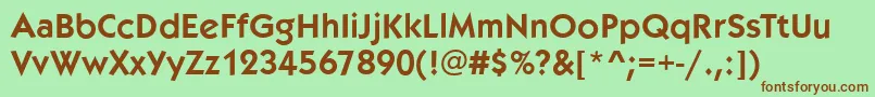 KoblenzDemi Font – Brown Fonts on Green Background