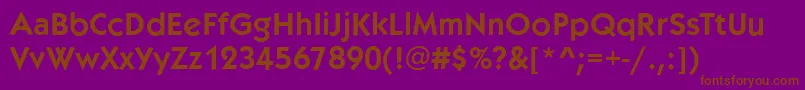 Czcionka KoblenzDemi – brązowe czcionki na fioletowym tle