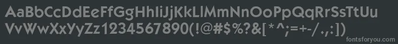 Шрифт KoblenzDemi – серые шрифты на чёрном фоне