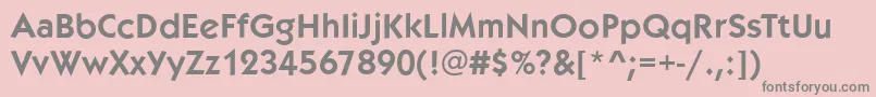 KoblenzDemi Font – Gray Fonts on Pink Background