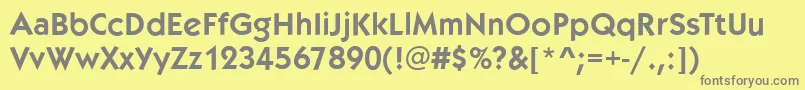 KoblenzDemi Font – Gray Fonts on Yellow Background