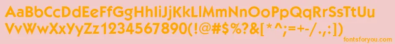 KoblenzDemi Font – Orange Fonts on Pink Background