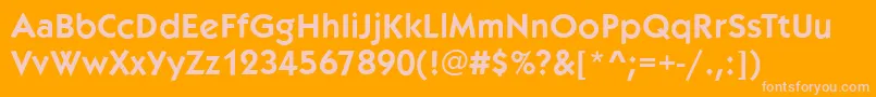 フォントKoblenzDemi – オレンジの背景にピンクのフォント