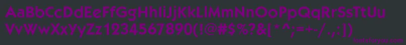 Шрифт KoblenzDemi – фиолетовые шрифты на чёрном фоне