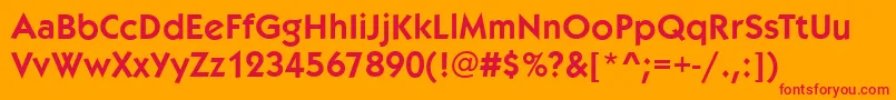 KoblenzDemi Font – Red Fonts on Orange Background