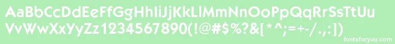 KoblenzDemi Font – White Fonts on Green Background