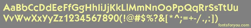 KoblenzDemi Font – Yellow Fonts on Gray Background