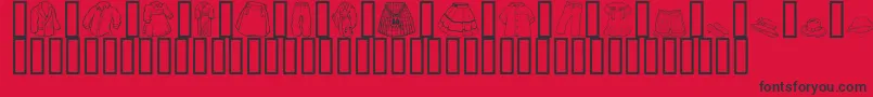 fuente GeClothing – Fuentes Negras Sobre Fondo Rojo