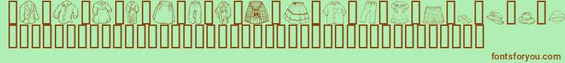 フォントGeClothing – 緑の背景に茶色のフォント