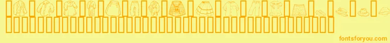 Шрифт GeClothing – оранжевые шрифты на жёлтом фоне