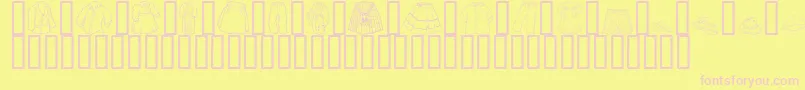 GeClothing Font – Pink Fonts on Yellow Background