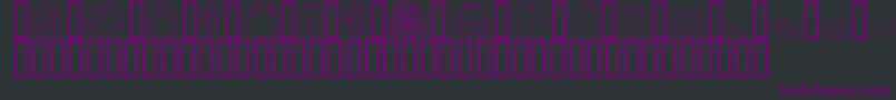 GeClothing-Schriftart – Violette Schriften auf schwarzem Hintergrund
