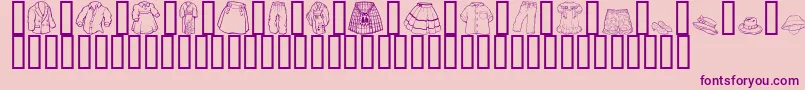 GeClothing-fontti – violetit fontit vaaleanpunaisella taustalla