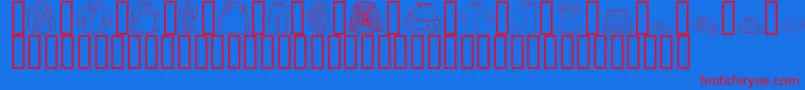 GeClothing Font – Red Fonts on Blue Background