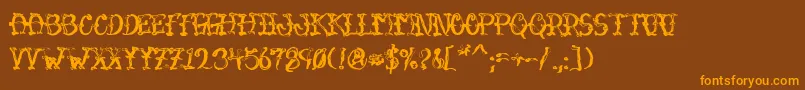 VtcSumislasheroneskinnedraw Font – Orange Fonts on Brown Background