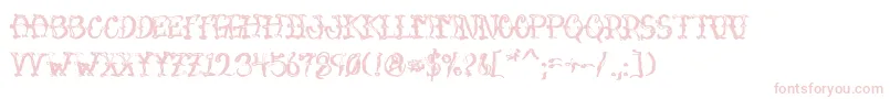 VtcSumislasheroneskinnedraw-Schriftart – Rosa Schriften auf weißem Hintergrund