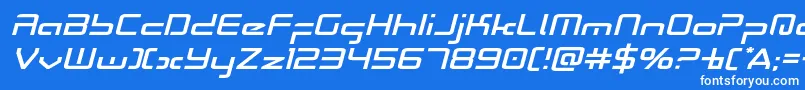 Шрифт Radiospaceexpandital – белые шрифты на синем фоне