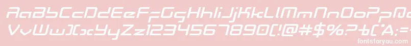 Radiospaceexpandital Font – White Fonts on Pink Background