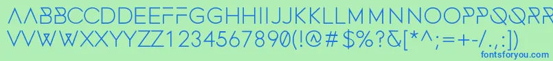 FonecianMedium Font – Blue Fonts on Green Background