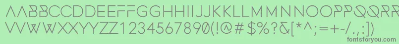 フォントFonecianMedium – 緑の背景に灰色の文字