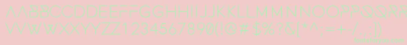 FonecianMedium Font – Green Fonts on Pink Background