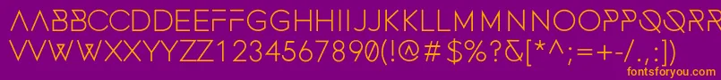 FonecianMedium Font – Orange Fonts on Purple Background