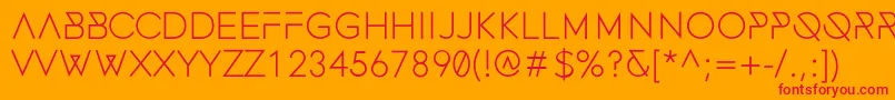 FonecianMedium Font – Red Fonts on Orange Background