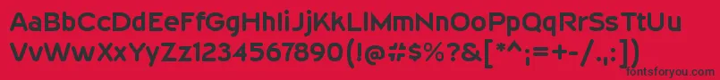 WevlirgBold Font – Black Fonts on Red Background