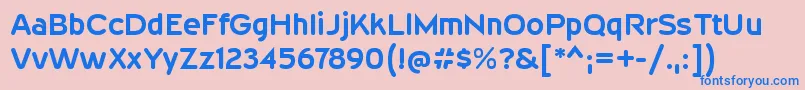 WevlirgBold Font – Blue Fonts on Pink Background