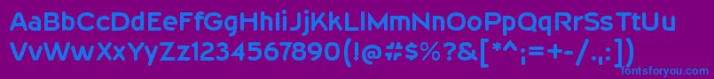WevlirgBold Font – Blue Fonts on Purple Background